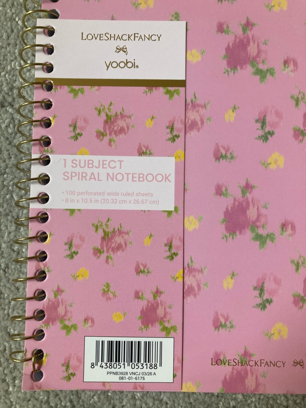 IN-HAND | LoveShackFancy x Target Yoobi Set of 4 Notebooks & 12-Pack Pencils - Picture 6 of 8
